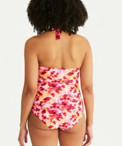 Clearance Abecita Women's Haiti Halterneck Swimsuit Pink