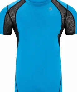 Aclima Men's LightWool 140 Sports T-shirt Bluejay/Jet Black
