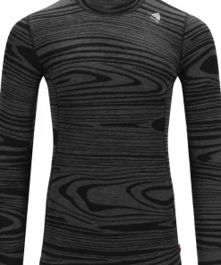 New Aclima Men's WarmWool Crew Neck Black Motion