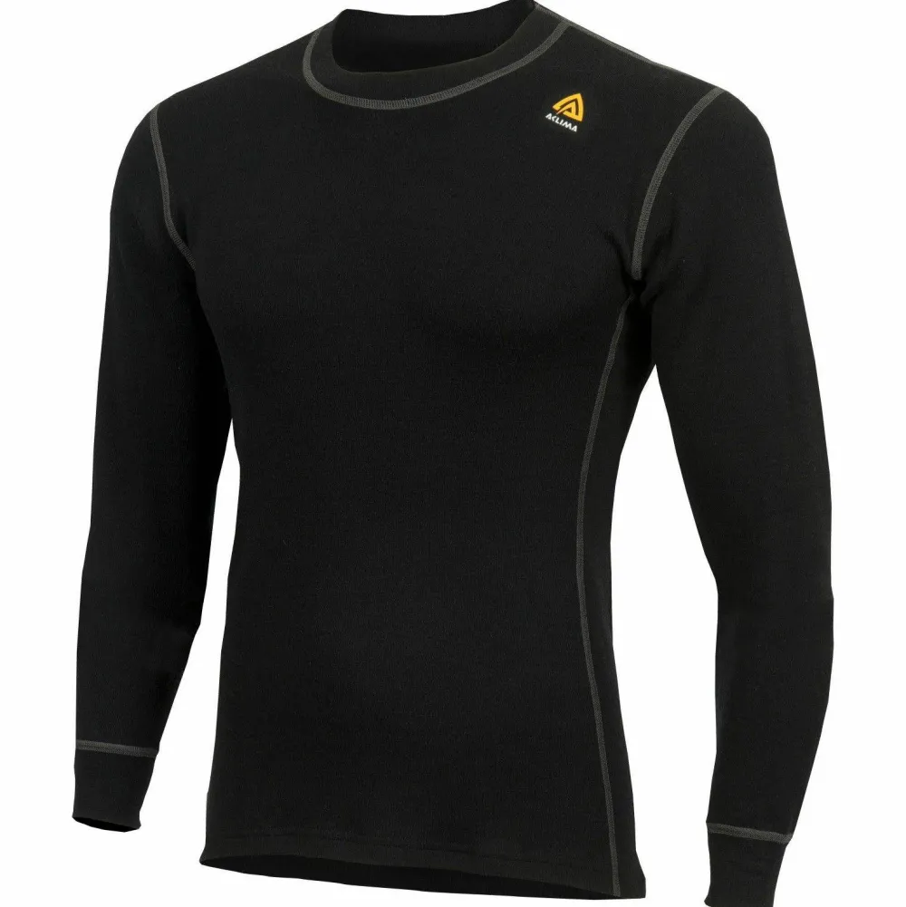 New Aclima Men's WarmWool Crew Neck Jet Black