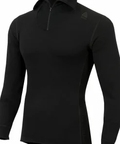 Sale Aclima Men's WarmWool Polo Jet Black