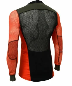 Sale Aclima Men's WoolNet Hybrid Crew Neck Jet Black/Poinciana/Olive Nigh Jet Black/Poinciana/Olive Night