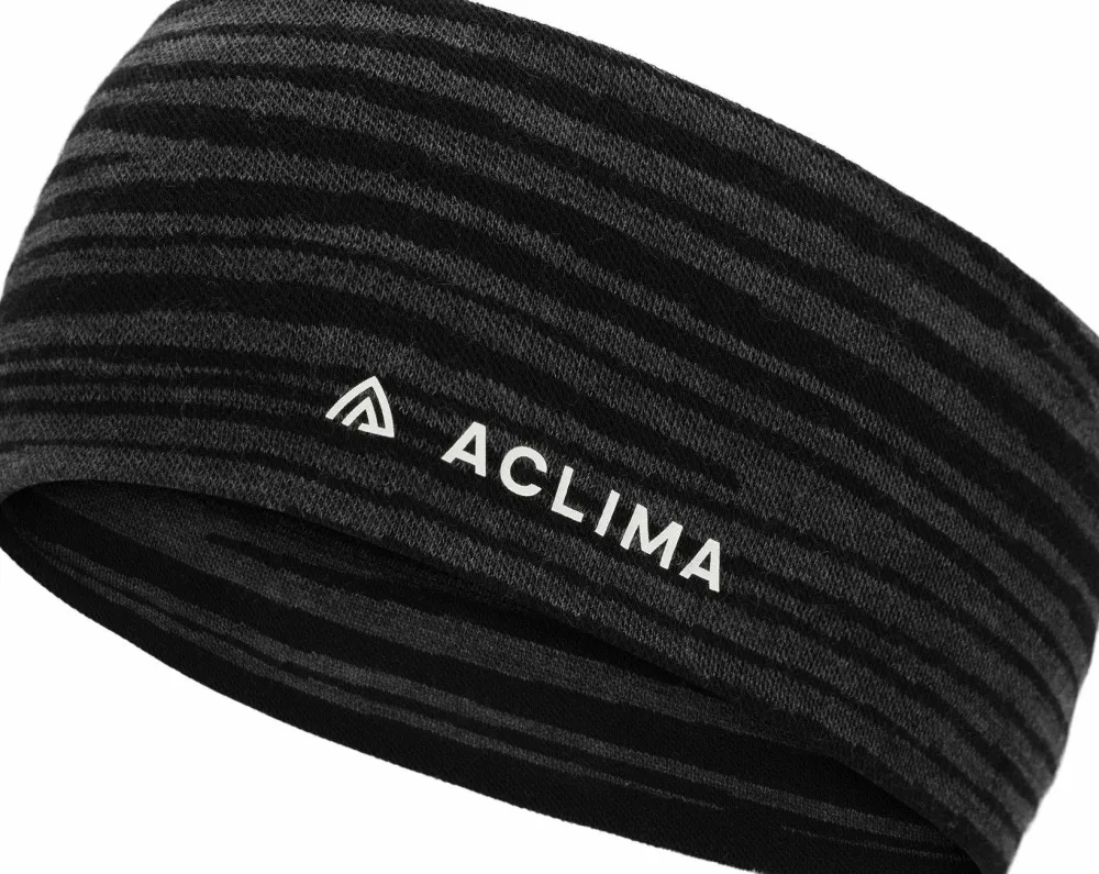 Best Aclima Warmwool Headband Black Motion