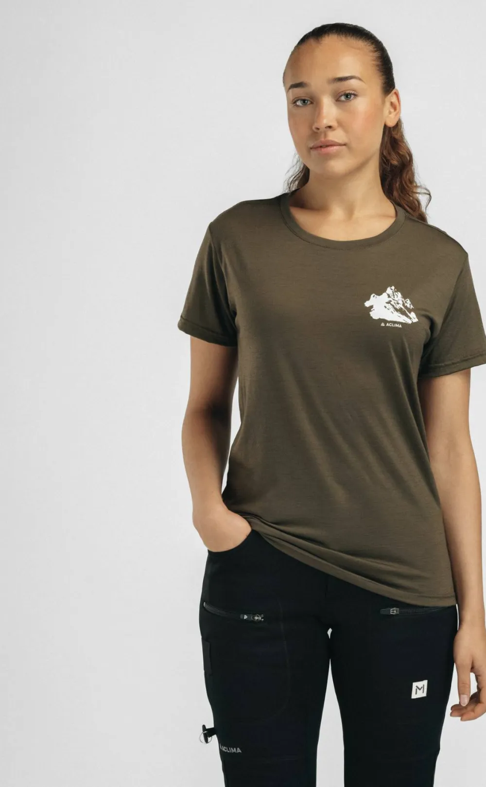 Online Aclima Women's Lightwool 140 Classic Tee Mountain Tarmac