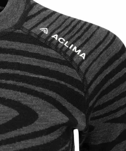 Online Aclima Women's WarmWool Crewneck Black Motion