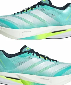 New Adidas Men's Adizero Boston 13 Flash Aqua/Cloud White/Lucid Lemon Flaaqu/Ftwwht/Luclem