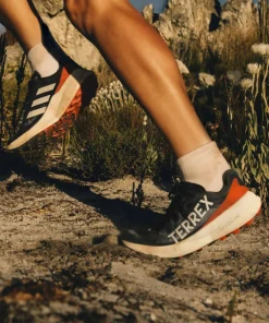 Discount Adidas Women's Terrex Agravic Speed Trail Running Shoes Core Black/Grey One/Amber Tint