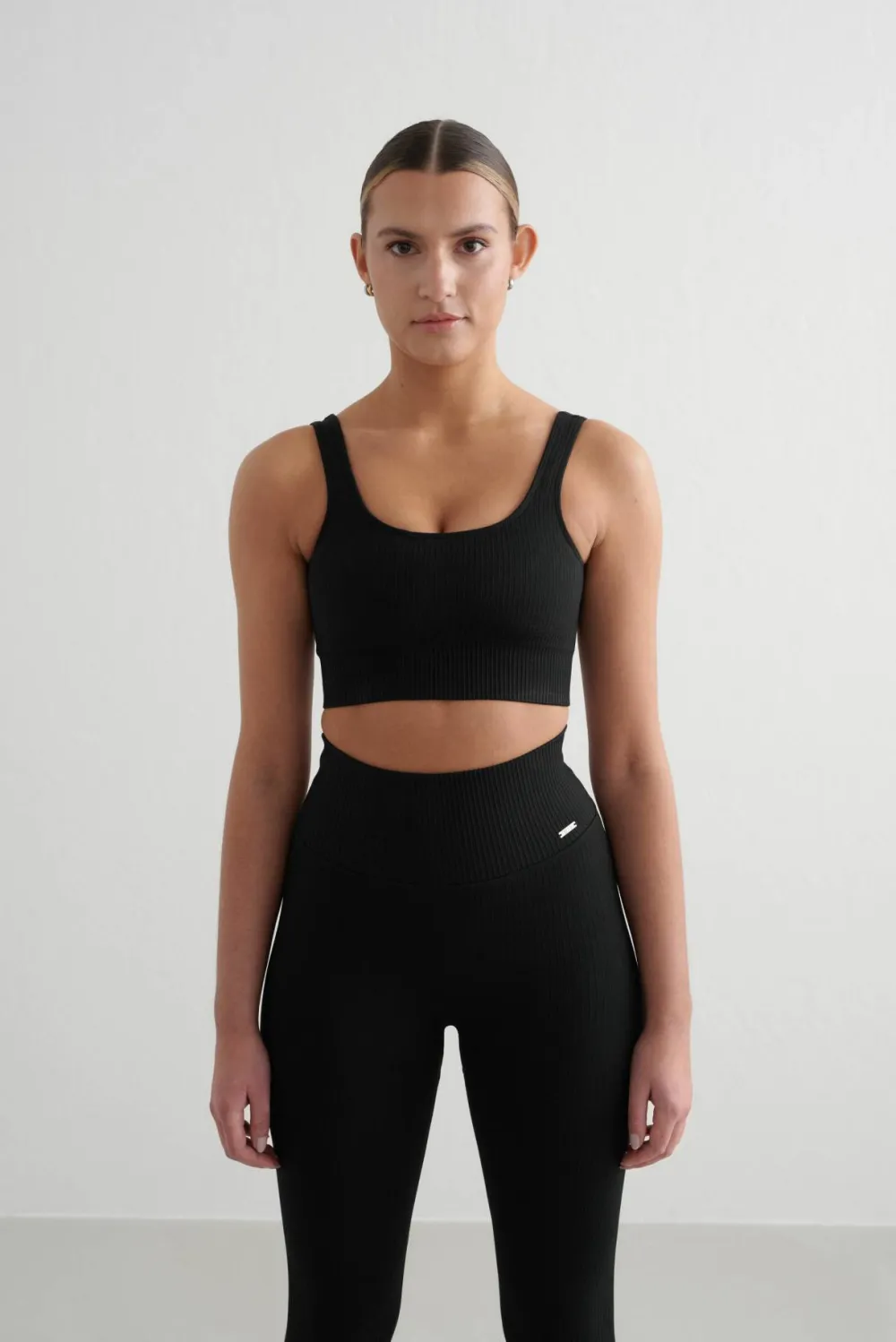 Hot Aim'n Women's Ribbed Seamless Tights Black