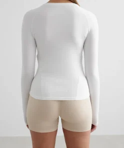 Online Aim'n Women's Soft Basic Long Sleeve White