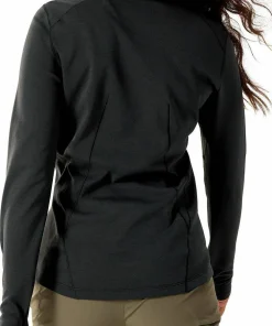 Outlet Arc'teryx Women's Taema Thermal Crew Longsleeve Black Heather