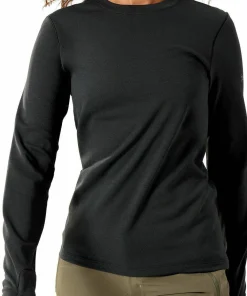 Outlet Arc'teryx Women's Taema Thermal Crew Longsleeve Black Heather