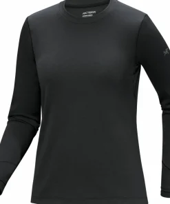 Outlet Arc'teryx Women's Taema Thermal Crew Longsleeve Black Heather