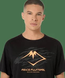 Hot Asics Men's Fujitrail Logo Short Sleeve Top Performance Black