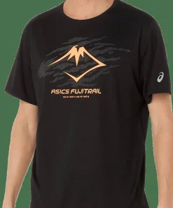 Hot Asics Men's Fujitrail Logo Short Sleeve Top Performance Black