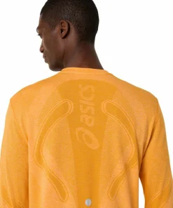Hot Asics Men's Road Seamless Long Sleeve Top Yamabuki
