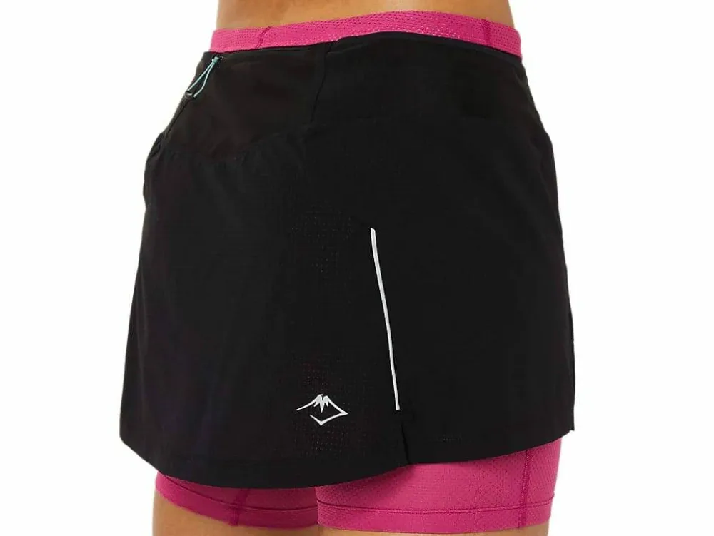 Best Asics Women's Fujitrail Skort PERFORMANCE BLACK/FUCHSIA RED