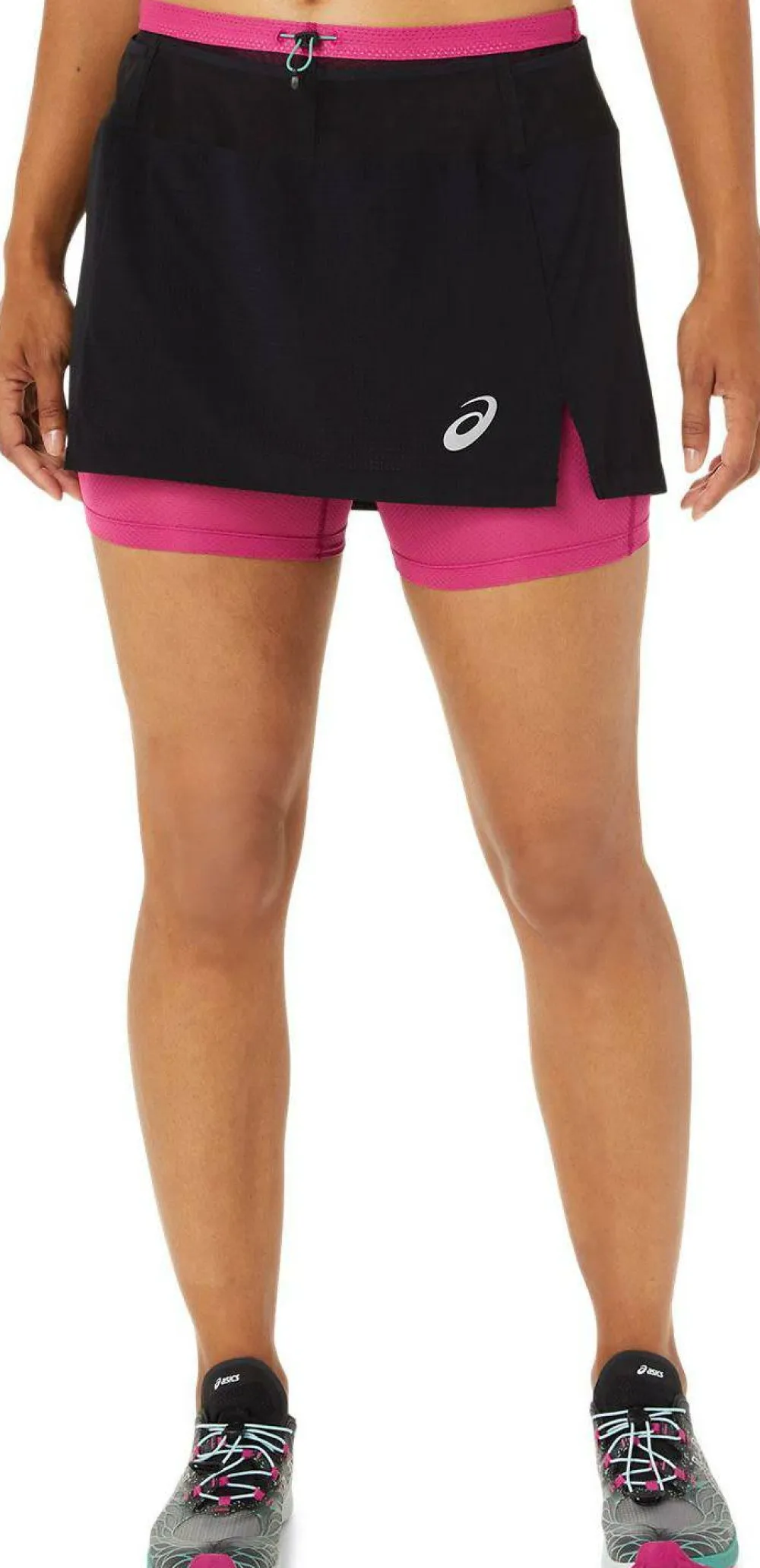 Best Asics Women's Fujitrail Skort PERFORMANCE BLACK/FUCHSIA RED