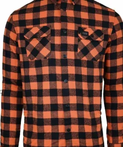 Discount Avignon Unisex AFTER Hunt Flannel Shirt Orange/Black