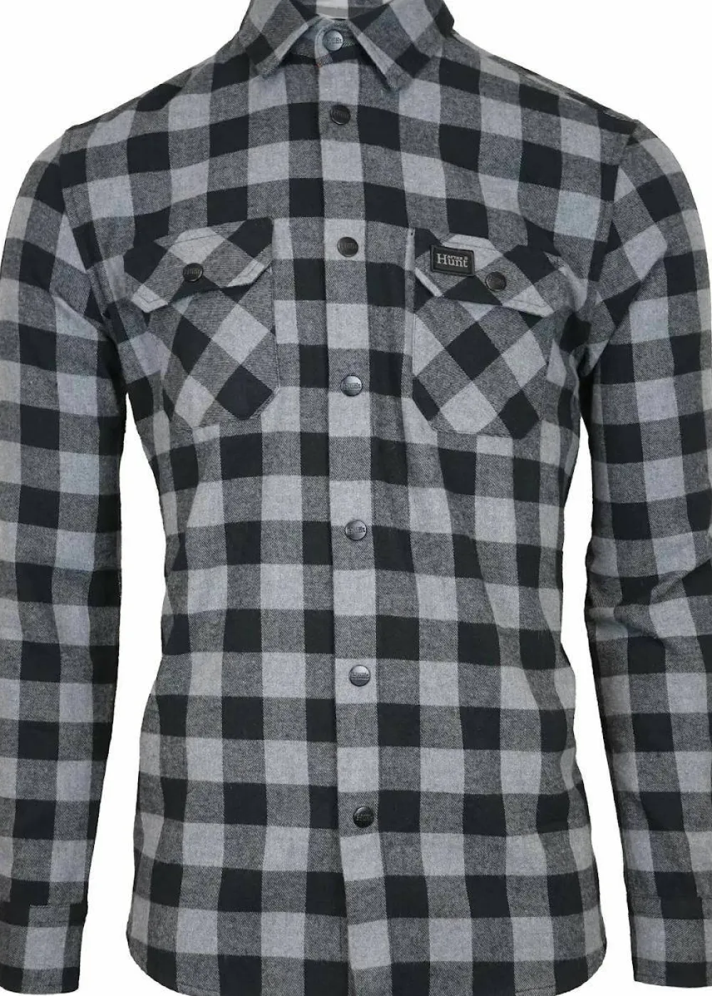 Avignon Unisex AFTER Hunt Flannel Shirt Grey/Black