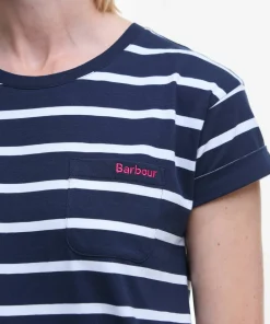 New Barbour Women's Otterburn Stripe Dress Navy