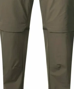 Bergans Women's Convertible Zip-Off Softshell Pants Green Mud