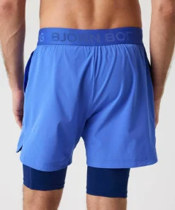 Outlet Björn Borg Men's Borg 2 In 1 Shorts Amparo Blue