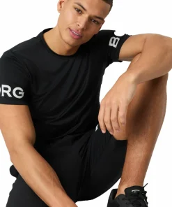Sale Björn Borg Men's Borg T-Shirt Black Beauty/Red Black Beauty/Black