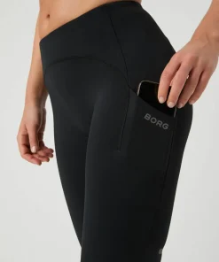 Discount Björn Borg Women's Borg Running Short Tights Black Beauty