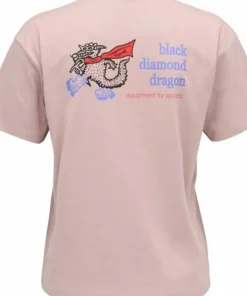 New Black Diamond Women's BD Dragon Short Sleeve Tee Pale Mauve
