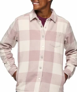Discount Black Diamond Women's Project Lined Flannel Shirt Pale Mauve-Off White Plaid