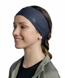 Clearance Buff Coolnet UV Wide Headband Solid Night Blue