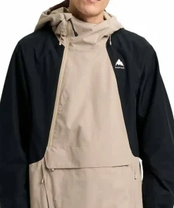 Discount Burton Men's Reserve Relaxed Anorak Summit Taupe/True Black