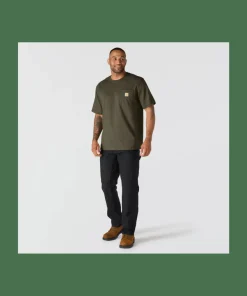 Carhartt Men's K87 Pocket Short Sleeve T-Shirt Burnished Logs Heather