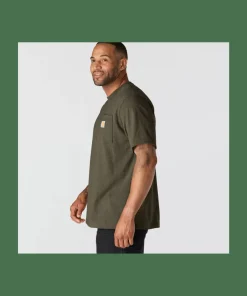 Carhartt Men's K87 Pocket Short Sleeve T-Shirt Burnished Logs Heather