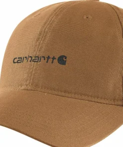 New Carhartt Women's Canvas Embroidered Graphic Cap Brown Carhartt Brown
