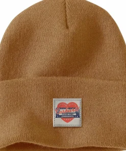 Sale Carhartt Women's Knit Heart Patch Beanie ® Brown Carhartt® Brown