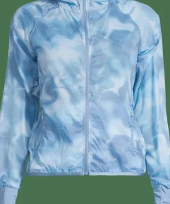 Hot Casall Women's Breeze Printed Running Jacket Breeze Blue Shadow