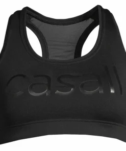 Sale Casall Women's Iconic Wool Sports Bra Black Logo