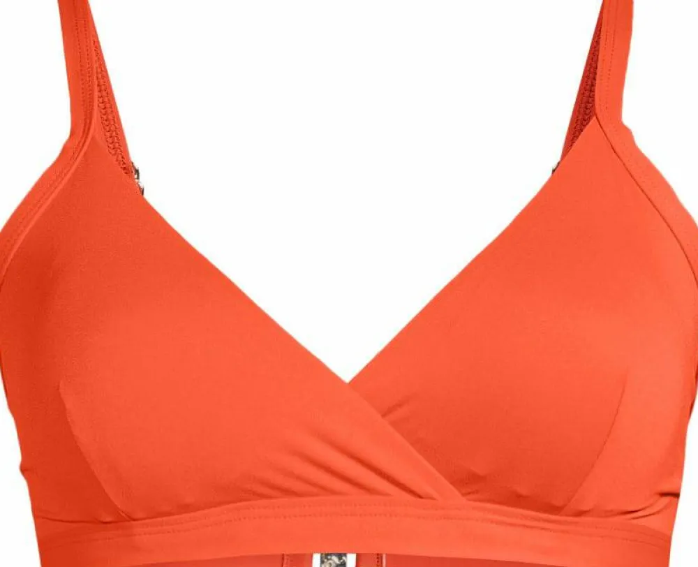Hot Casall Women's Overlap Bikini Top Sunrise
