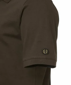 New Chevalier Men's Trevor Polo Shirt Leather Brown