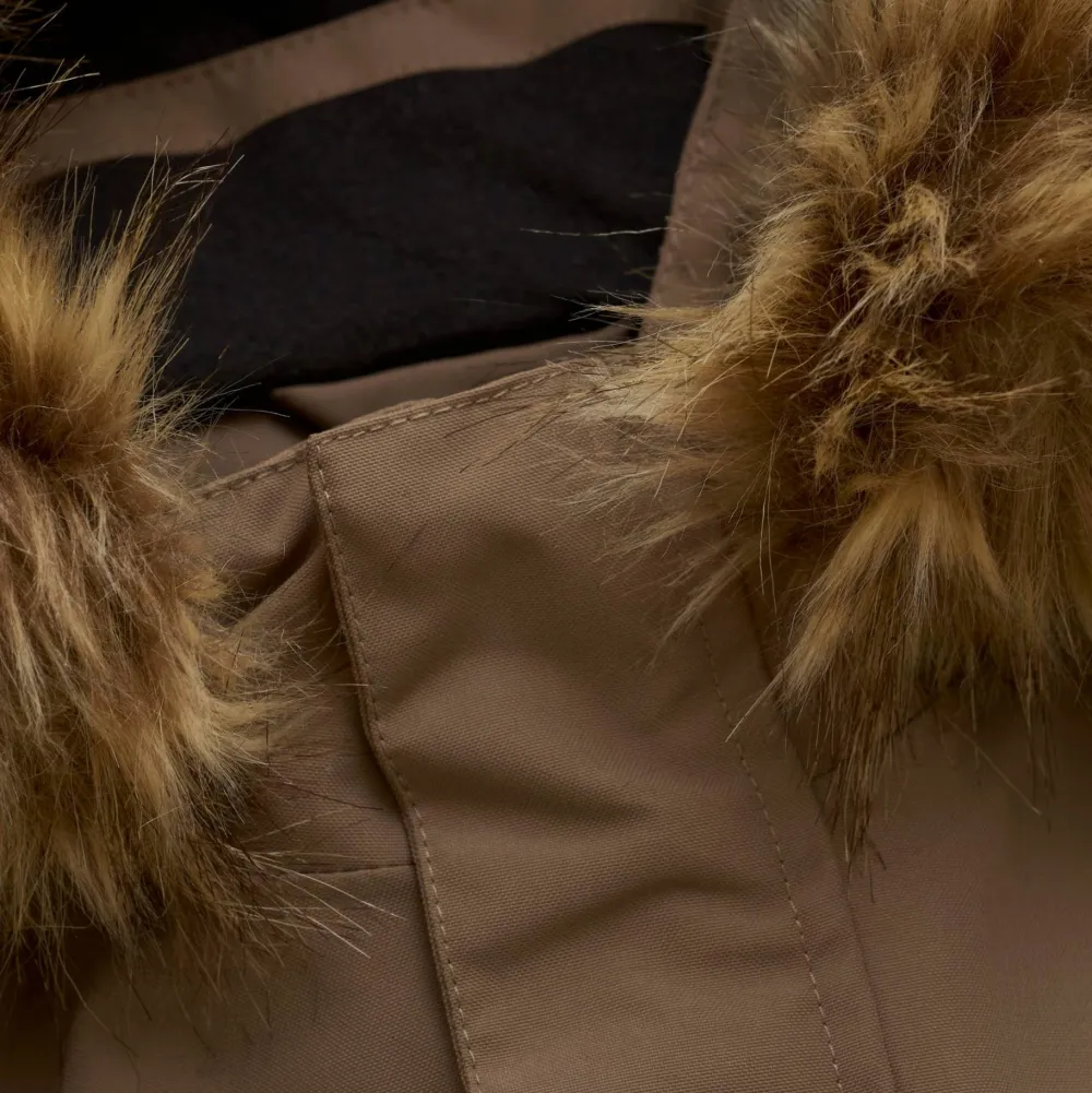 Hot Color Kids Kids' Coverall With Fake Fur Fossil