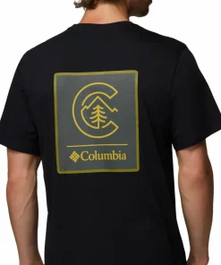Online Columbia Men's CSC Logo Organic Cotton T-Shirt Black, Linework C Badge
