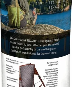 New Crazy Creek Hex 2.0 Original Chair Copper / Slate Grey