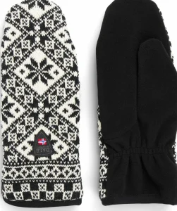 Clearance Dale of Norway Unisex Bjorøy Polar Mittens Black/Offwhite