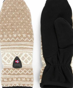 Hot Dale of Norway Valløy Polar Mittens Mountain Stone/Offwhite