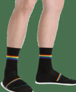 Best Darn Tough Men's Prism Micro Crew Lightweight Running Sock with Cushion Black