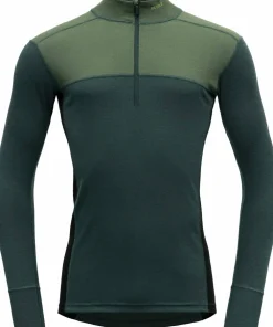 Clearance Devold Men's Lauparen Merino 190 Zip Neck FOREST/WOODS/BLACK
