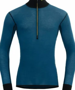 Outlet Devold Men's Wool Mesh 190 Zip Neck Flood/Caviar