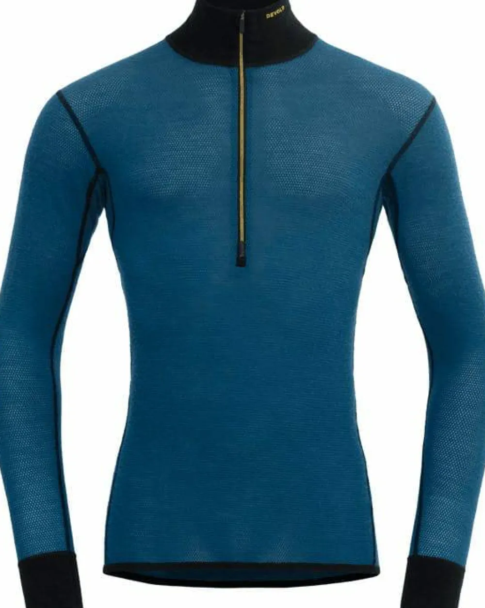 Outlet Devold Men's Wool Mesh 190 Zip Neck Flood/Caviar