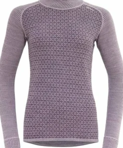 Sale Devold Women's Kvitegga Merino 230 Cross Neck Orchid